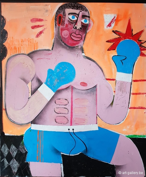 LAMBRECHTS Joachim - Boxer with blue boxing gloves