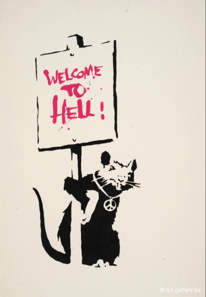 BANKSY - Welcome to Hell (Pink)